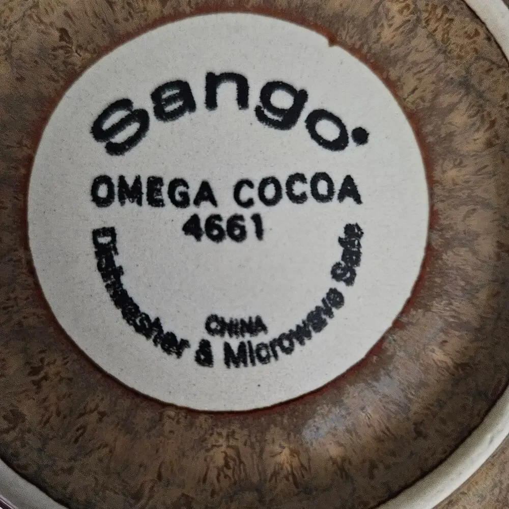 Sango Omega Cocoa 4661 Soup Cereal Bowls Set of 2 Brown Speckled Stoneware